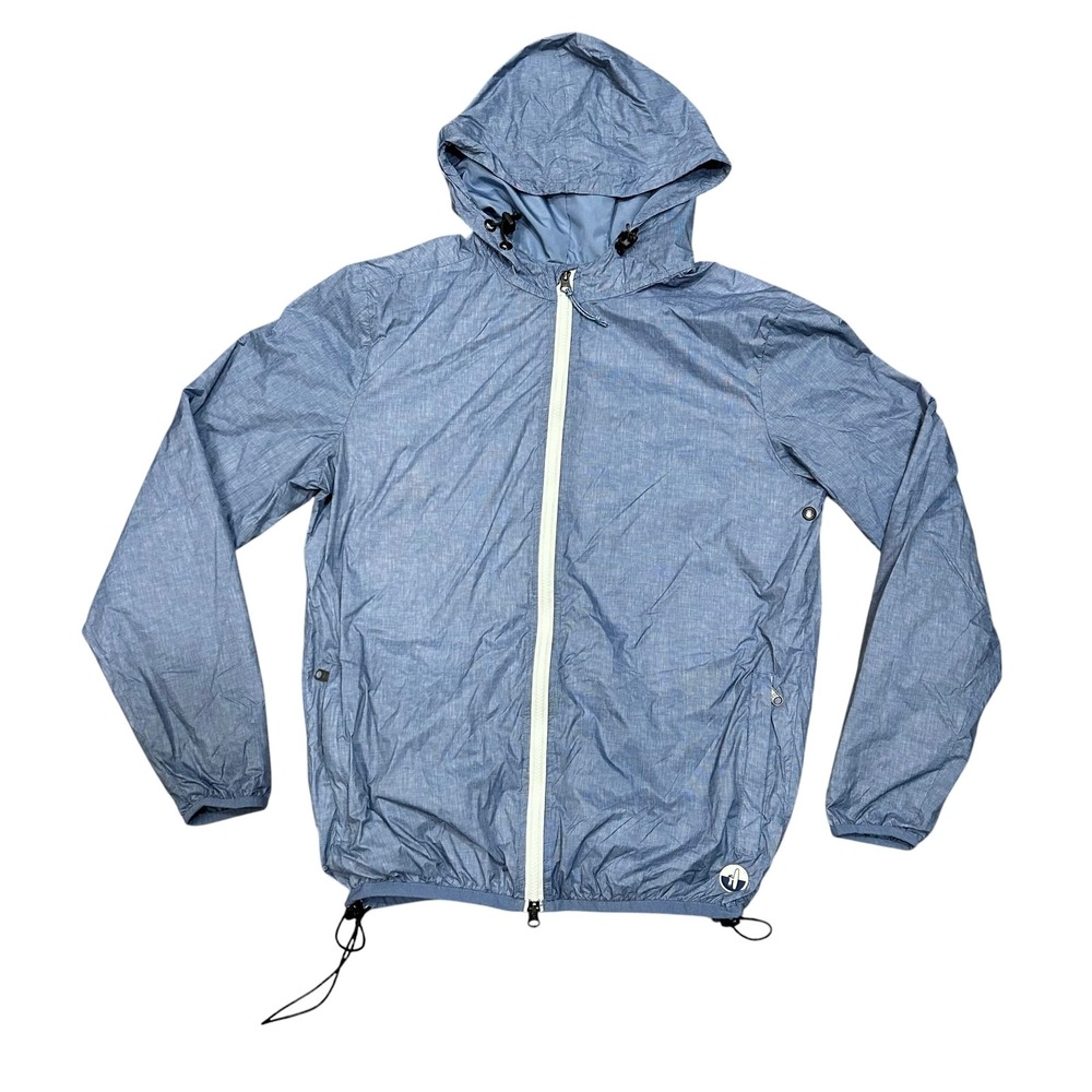 Johnnie-O Dakota Packable Windbreaker Golf Featherweight Blue  Medium Full Zip